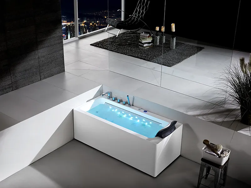 Acrylic Waterfall Jacuzzis Spa Tub Indoor for 1person
