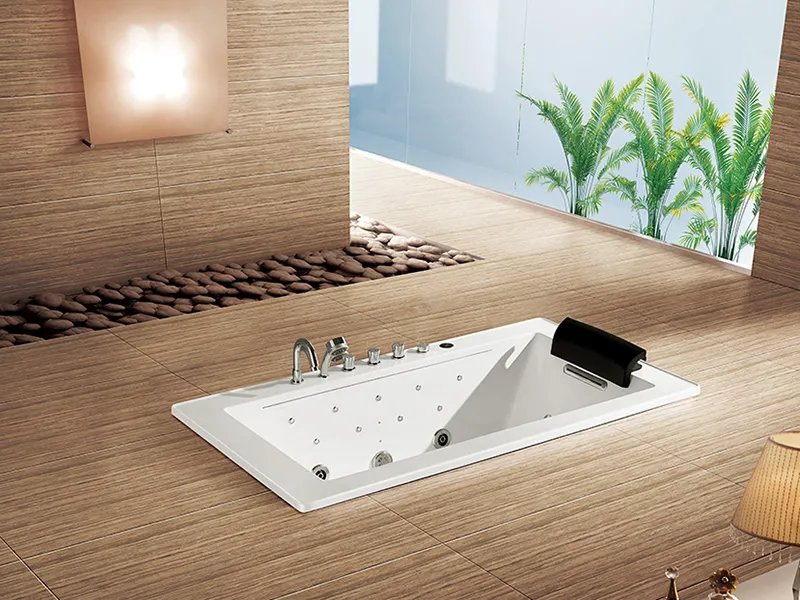 Acrylic Drop-in Waterfall Jacuzzis Indoor for 1person
