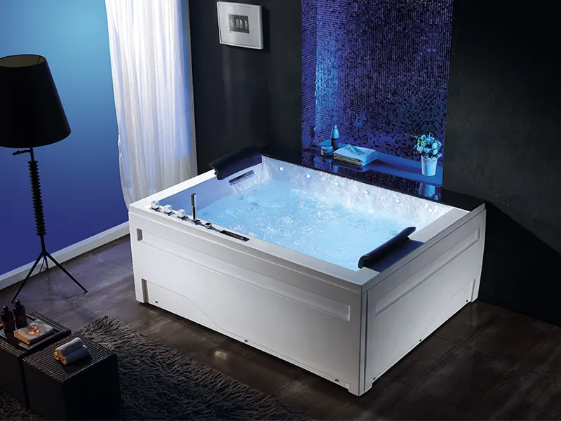 Luxury Acrylic Waterfall Jacuzzis Indoor Spa Tub for 2 person