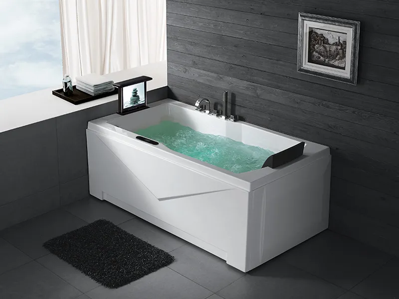 Luxury Acrylic Waterfall Jacuzzis Indoor Spa Tub for 1 person
