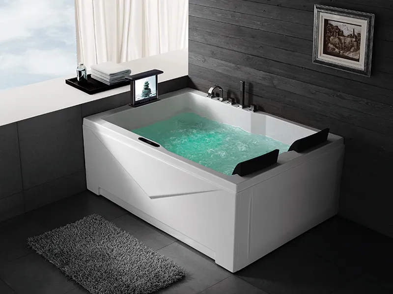 Luxury Acrylic Waterfall Jacuzzis Indoor Spa Tub for 2 person