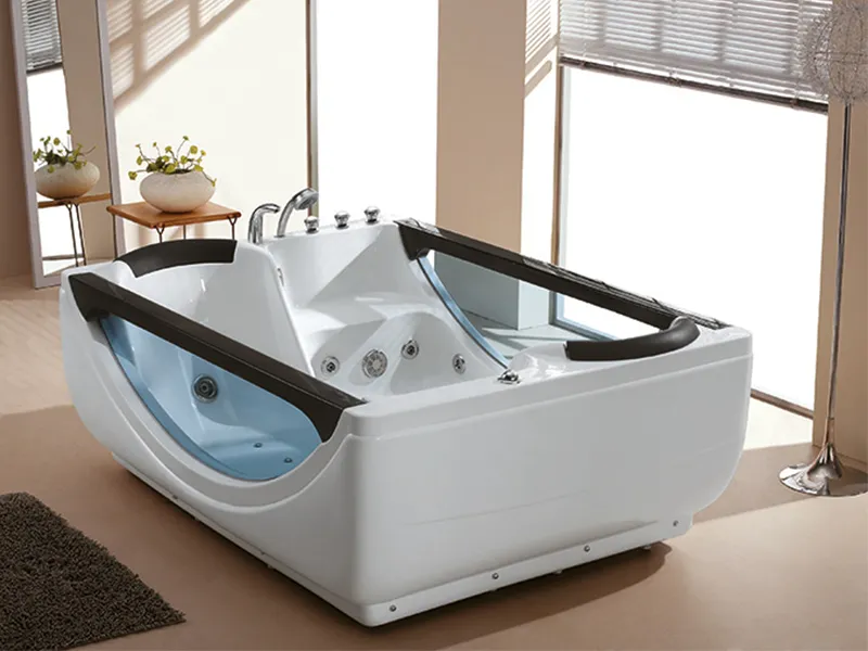 Acrylic Jacuzzis with Glass Panels for 2 person