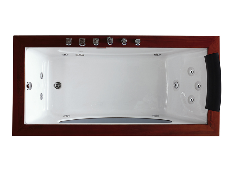 Acrylic Wood Surface Jacuzzis with Glass Panels for 1 person