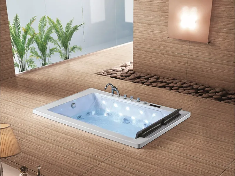 Acrylic Drop-In Waterfall Jacuzzis Spa Tub Manufacturer
