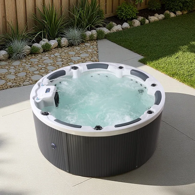 2.2m Round Design New Healthy Hot Selling Spa Bathtubs with Air and Water Massage Jets Whirlpools & Bathtubs