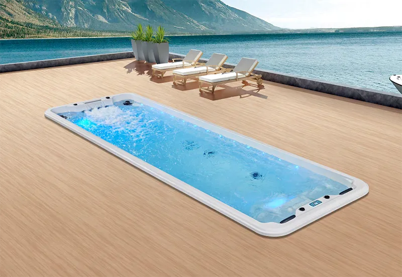 7m Modern Swim Pool Outdoor Massage Spa Hot Tubs Family Funny Hydrotherapy Swim Spa Above Ground Endless Pool