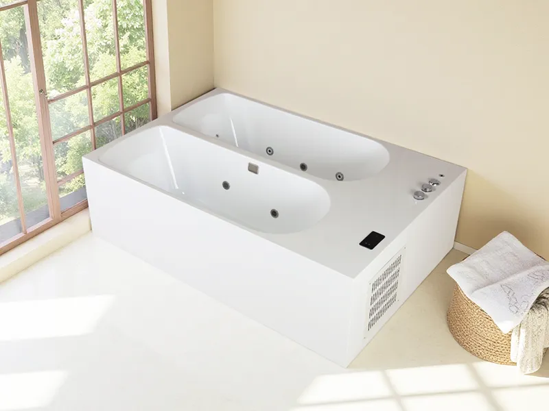 2m Acrylic Cold Plunge Tub Square Cold Water Therapy Ice Bath Tub With Chiller Bathtub Ice Baths Tub Insulated Cover
