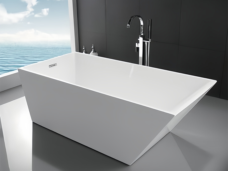 Classic Aquamarine Acrylic Freestanding Bathtub with Modern Design for Modern Bathroom