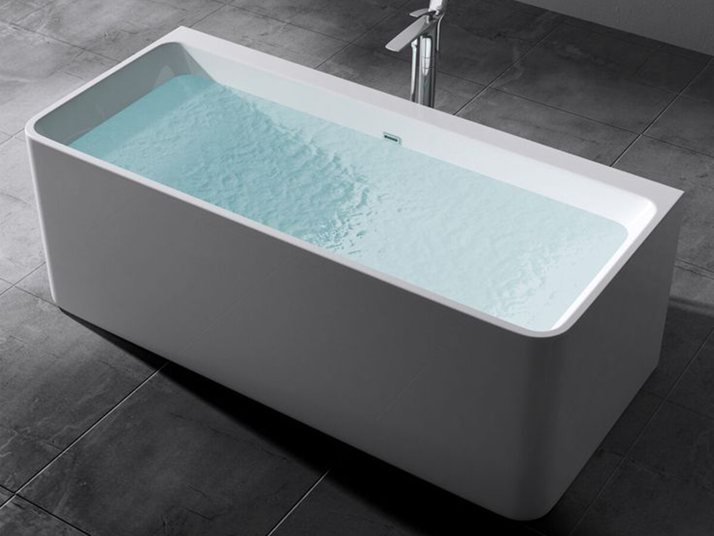 Factory Direct Modern Design Rectangle Acrylic Freestanding Bathtub for Adults Hot Sale Prices for Indoor Use Bathroom Accessory