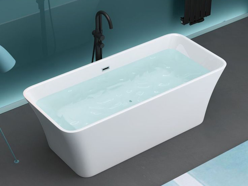 Luxury Indoor Deep Soaking Acrylic Freestanding Bathtub Classic Design for Modern Indoor Bathroom