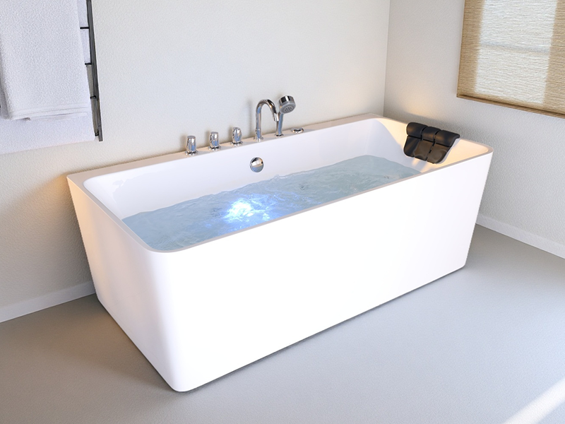 Hot Selling Modern Design Acrylic Air Jet Bathtub Whirlpool Indoor Freestanding Spa Bath Tub for Bathroom