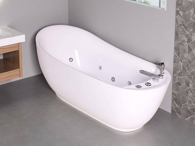 OEM/ODM Wholesale Acrylic Hotel White/Black Bathroom Bath Tub Acrylic Freestanding Bathtub for Adults