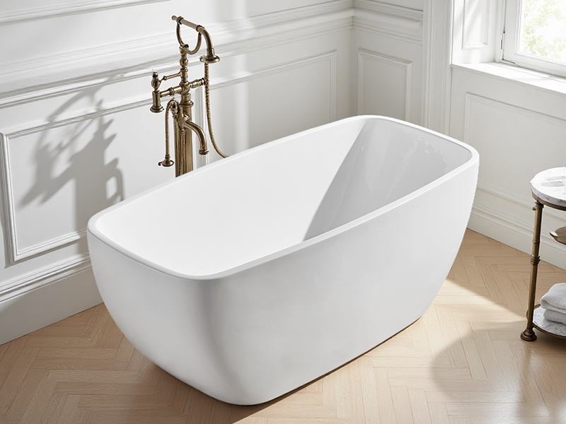 Factory Wholesale Hot Sale Acrylic Rectangle Customizable Bathtub Modern Design Freestanding Bath Tub