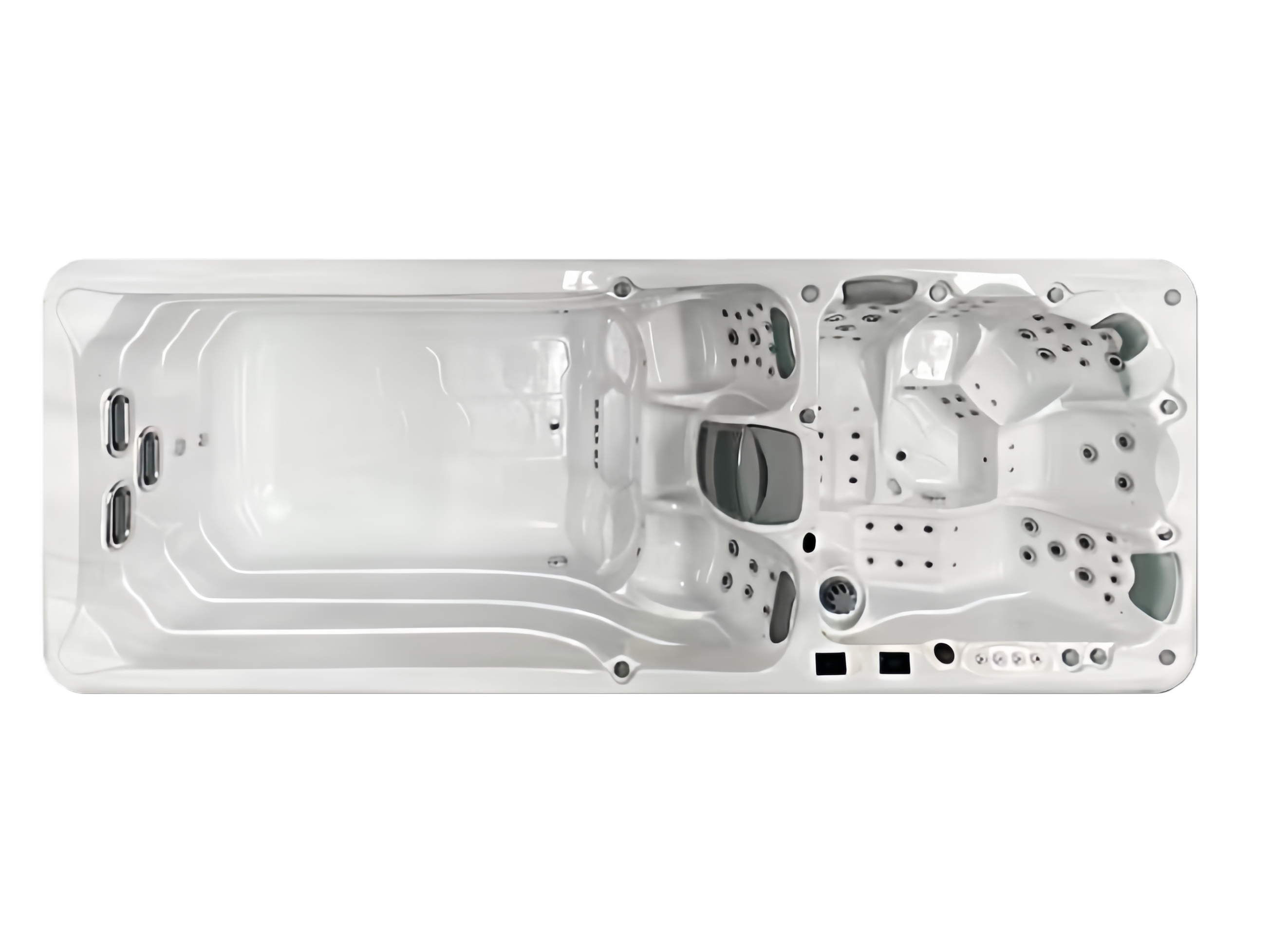 5.8m Modern Swim Pool Outdoor Massage Spa Hot Tubs Family Funny Hydrotherapy Swim Spa Above Ground Endless Pool